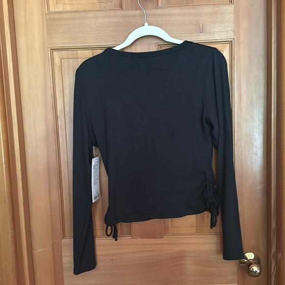 NWT Lululemon Side-Cinch Ribbed Cardigan - size 8,  Black - Picture 7 of 7